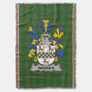 Irish Warren Wapen van de familie Crest Ierland Deken