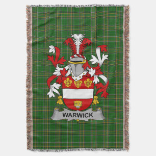 Irish Warwick Wapen Family Crest Ierland Deken