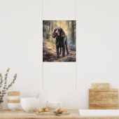 Irish Water Spaniel Dog Art Print Poster (Keuken)