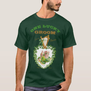Irish Wedding Blarney Castle One Lucky Groom T-shirt