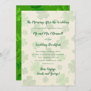 Irish Wedding Breakfast Celebration Invitation Kaart