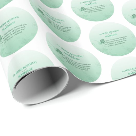 Irish Wedding Gefeliciteerd zegen Cadeaupapier (Rol Hoek)
