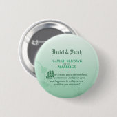 Irish Wedding Gefeliciteerd zegen Ronde Button 5,7 Cm (Voorkant /achterkant)