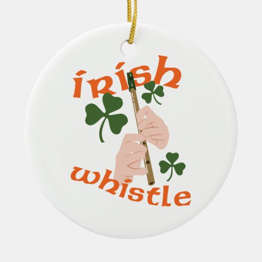 Irish Whistle Keramisch Ornament (Voorkant)