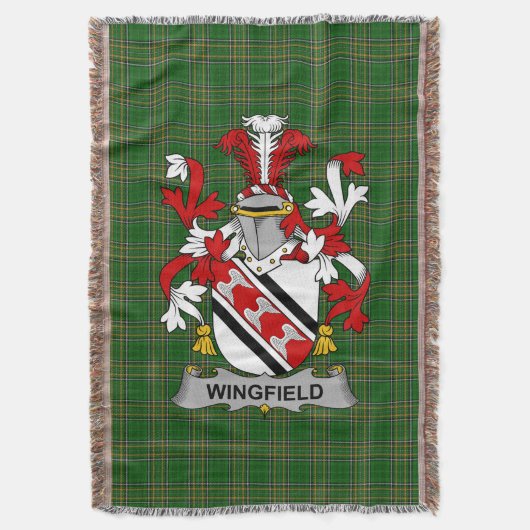 Irish Wingfield Coat of Arms Family Crest Ireland Deken (Voorkant Verticaal)