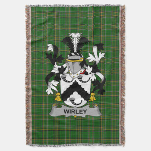 Irish Wirley Coat of Arms Family Crest Ireland Deken