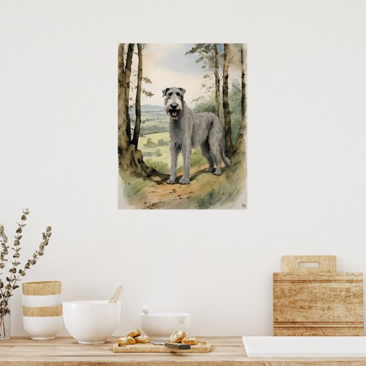 Irish Wolf Hound - Hond Art Print (Keuken)