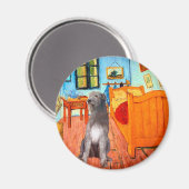 Irish Wolfhound 1 - Kamer in Arles Magneet (Voorkant / Achterkant)