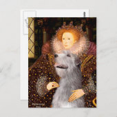 Irish Wolfhound 6 - Queen Briefkaart (Voorkant / Achterkant)