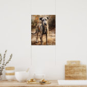 Irish Wolfhound Dog Art Poster (Cuisine)