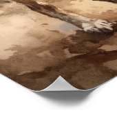 Irish Wolfhound Dog Art Poster (Coin)