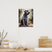 Irish Wolfhound Dog Art Print Poster (Keuken)
