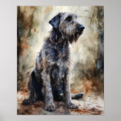 Irish Wolfhound Dog Art Print Poster (Voorkant)