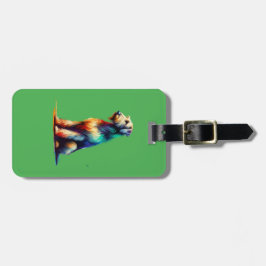 Irish Wolfhound Dog Bagagelabel