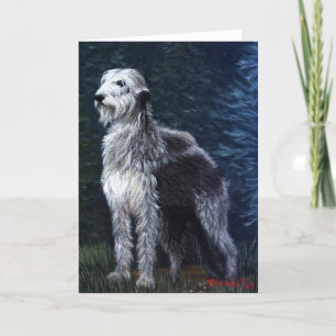 Irish Wolfhound Dog Blank Wenskaart Kaart