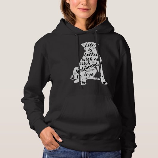 Irish Wolfhound Dog for Irish Wolfhound Dog Hoodie (Voorkant)