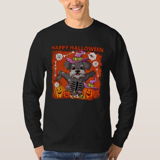 Irish Wolfhound Dog Happy Halloween T-shirt (Voorkant)
