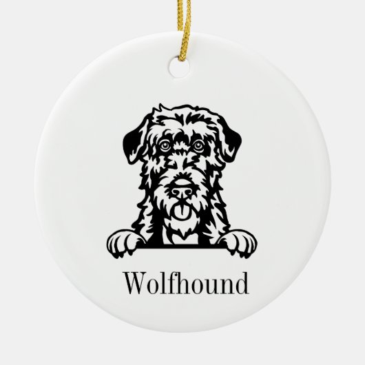 Irish Wolfhound dog ornament (Voorkant)