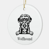 Irish Wolfhound dog ornament (Links)