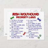 IRISH WOLFHOUND-eigendomswetten 2 Briefkaart (Voorkant / Achterkant)