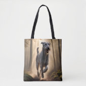 Irish Wolfhound Elegant Schouder Canvas tas (Voorkant)
