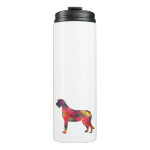 Irish Wolfhound Geometric Pattern Silhouette Multi Thermosbeker