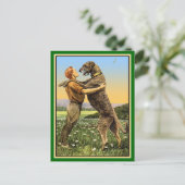 "Irish Wolfhound Greeting" Briefkaart (Staand voorkant)