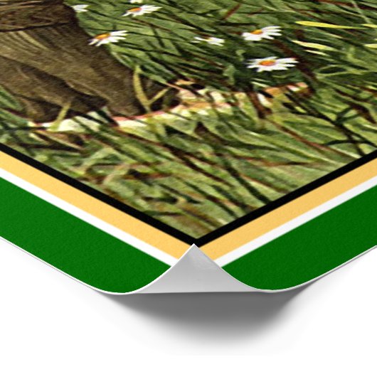 "Irish Wolfhound Greeting" Poster (Hoek)