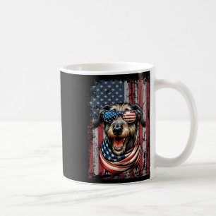 Irish Wolfhound Hondenliefhebber Amerikaanse vlag Koffiemok