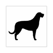 Irish Wolfhound Hondenras Silhouette Rubberstempel (Afrduk)