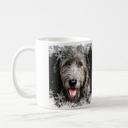 Irish Wolfhound Kerst Mok (Links)
