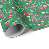 Irish Wolfhound-kersthond Cadeaupapier (Rol Hoek)