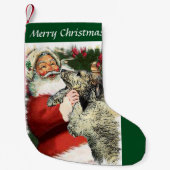 Irish Wolfhound Kerstmis Kleine Kerstsok (Voorkant)