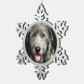 Irish Wolfhound Kerstmis Tin Sneeuwvlok Ornament (Rechts)