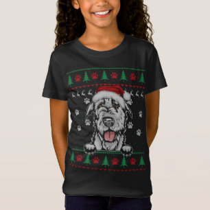 Irish Wolfhound Kerstmis Ugly Sweater Funny Dog L T-shirt