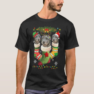 Irish Wolfhound KerstSocket Tree Light Xmas SA T-shirt