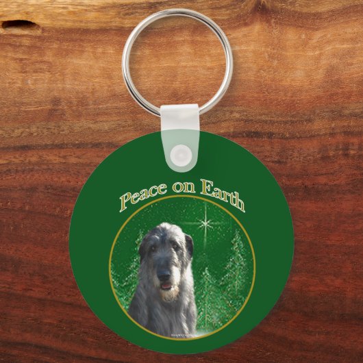 Irish Wolfhound Peace Sleutelhanger (Achterkant)