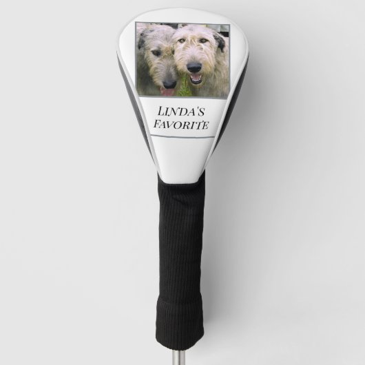 Irish Wolfhound Personalized Golfheadcover (Voorkant)