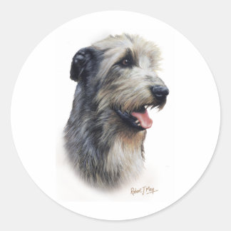 Irish Wolfhound Ronde Sticker