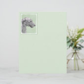 Irish Wolfhound-schilderij - Cute Original Dog Art (Staand voorkant)