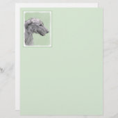 Irish Wolfhound-schilderij - Cute Original Dog Art (Voorkant / Achterkant)