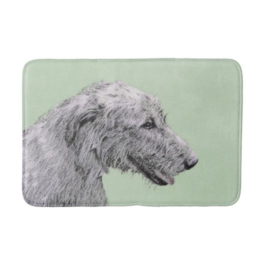 Irish Wolfhound-schilderij - Cute Original Dog Art Badmat (Voorkant)
