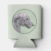 Irish Wolfhound-schilderij - Cute Original Dog Art Blikjeskoeler (Achterkant)