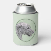 Irish Wolfhound-schilderij - Cute Original Dog Art Blikjeskoeler (Blikje Achterkant)