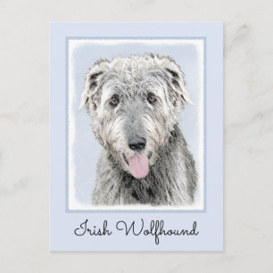 Irish Wolfhound-schilderij - Cute Original Dog Art Briefkaart