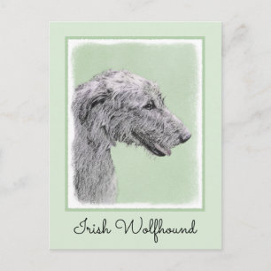 Irish Wolfhound-schilderij - Cute Original Dog Art Briefkaart