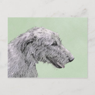 Irish Wolfhound-schilderij - Cute Original Dog Art Briefkaart