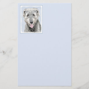 Irish Wolfhound-schilderij - Cute Original Dog Art Briefpapier