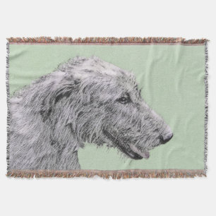 Irish Wolfhound-schilderij - Cute Original Dog Art Deken