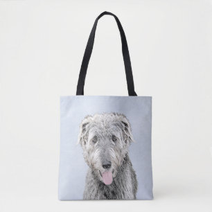 Irish Wolfhound-schilderij - Cute Original Dog Art Draagtas